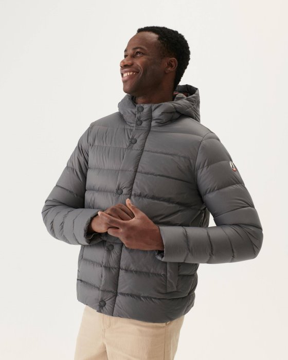 Anthracite Jorge Hooded Puffer Jacket Jott New In