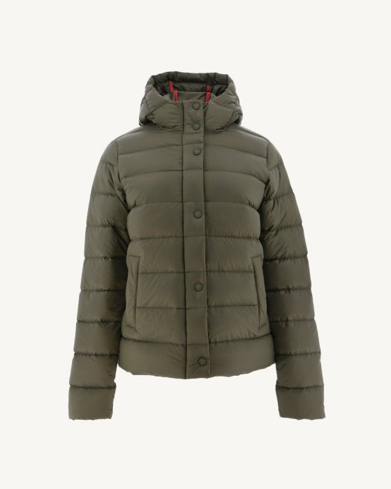 Army Jane Straight Hooded Puffer Jacket Jott New In