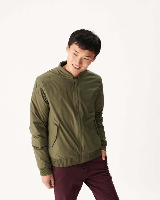 Army/Beige Reversible Down Jacket Bombay Jott New In