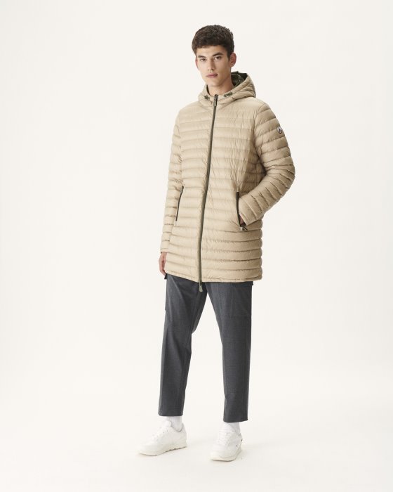 Army/Beige Reversible Light Puffer Jacket Amsterdam Jott New In