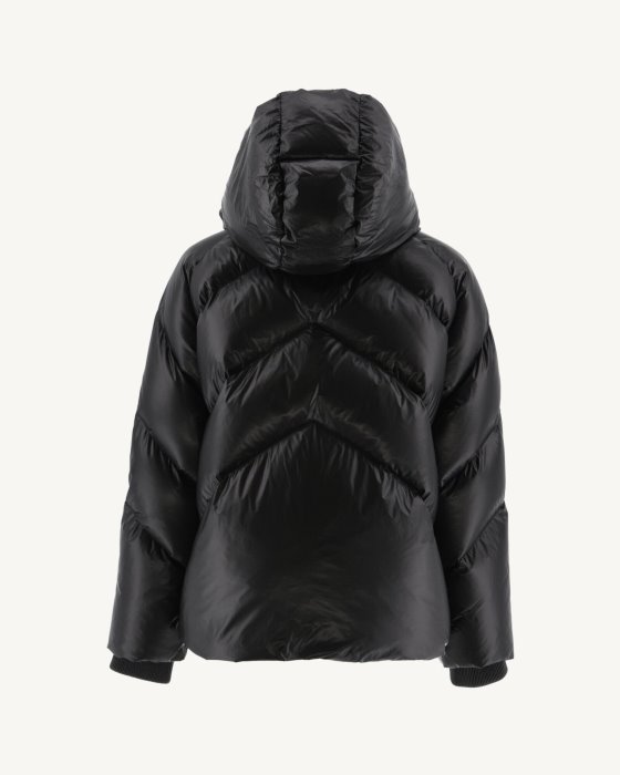 Black Hooded Puffer Jacket Stellar Jott New In