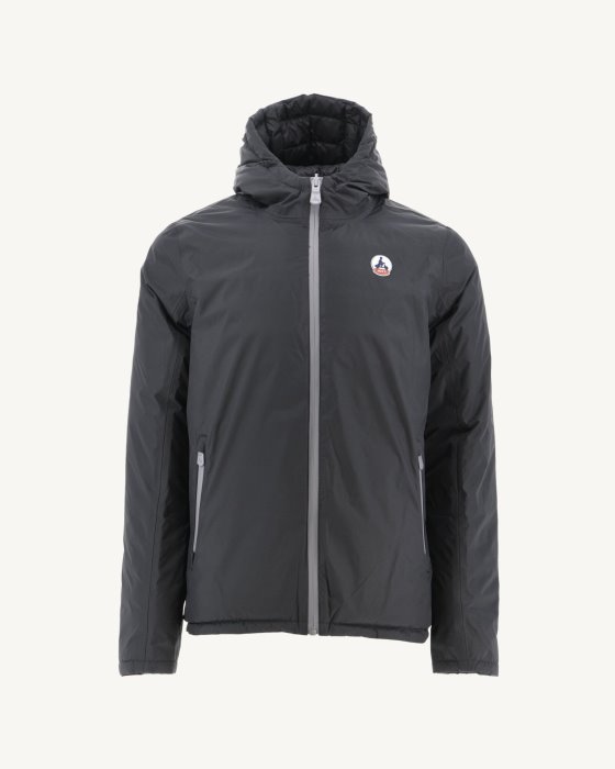 Black Reversible Hooded Puffer Jacket Bergen Jott New In