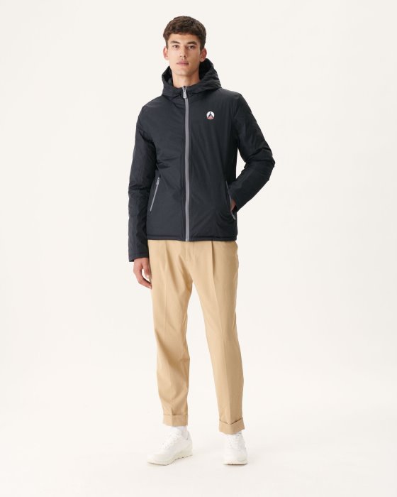 Black Reversible Hooded Puffer Jacket Bergen Jott New In