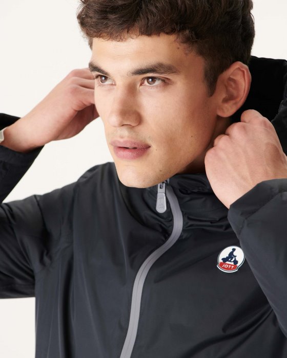 Black Reversible Hooded Puffer Jacket Bergen Jott New In