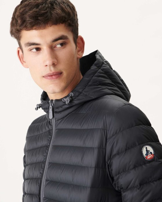 Black Reversible Hooded Puffer Jacket Bergen Jott New In