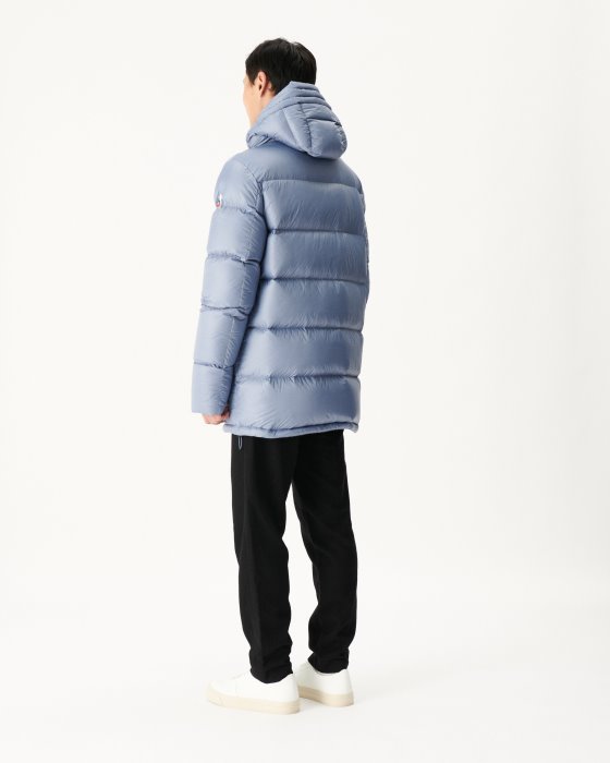 Blue Delave Extreme Cold Hooded Down Jacket Dakhla Jott New In