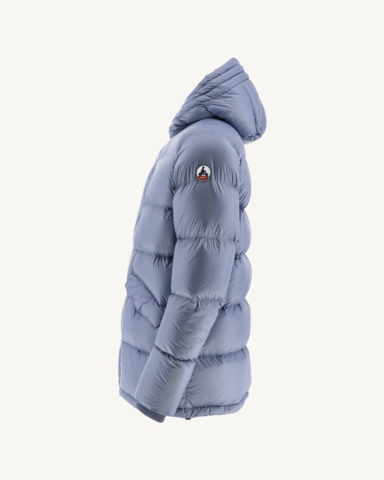 Blue Delave Extreme Cold Hooded Down Jacket Dakhla Jott New In