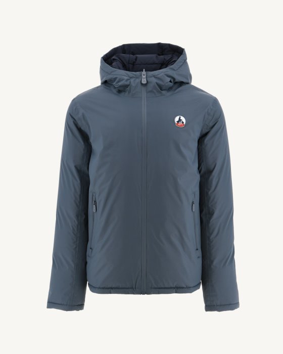 Blue/Marine Extreme Cold Hooded Reversible Down Jacket Aspen Jott New In