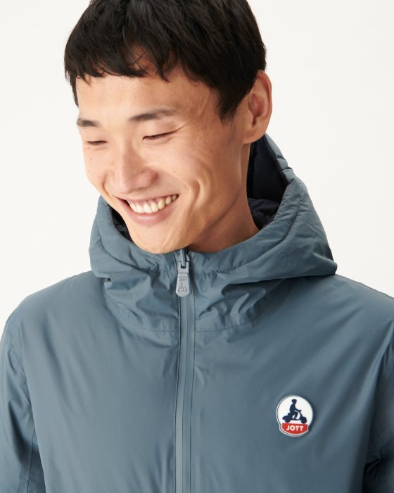 Blue/Marine Extreme Cold Hooded Reversible Down Jacket Aspen Jott New In