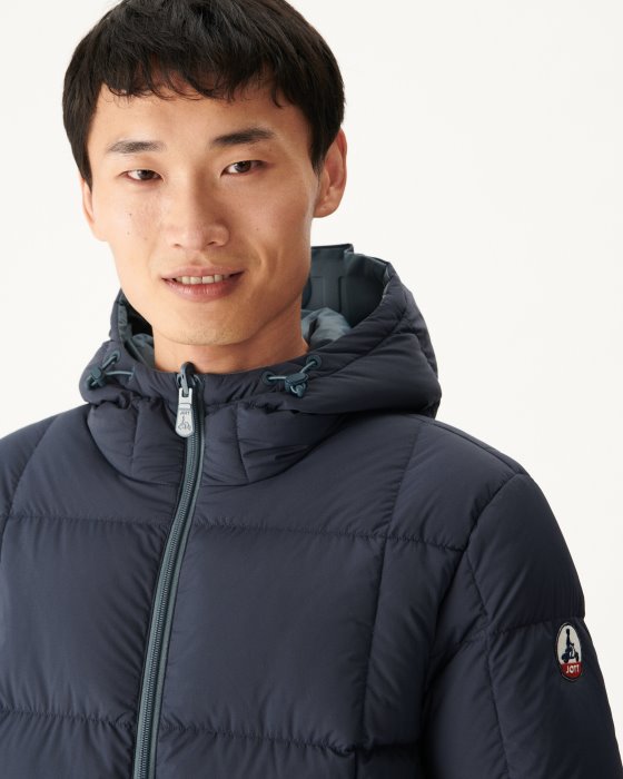 Blue/Marine Extreme Cold Hooded Reversible Down Jacket Aspen Jott New In