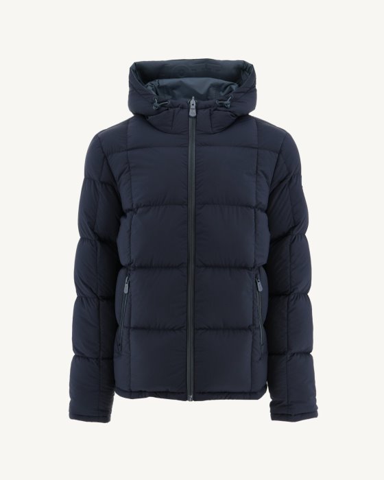 Blue/Marine Extreme Cold Hooded Reversible Down Jacket Aspen Jott New In