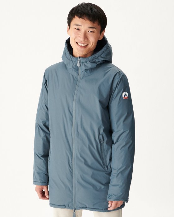 Blue/Marine Extreme Cold Reversible Hooded Down Jacket Toronto Jott New In