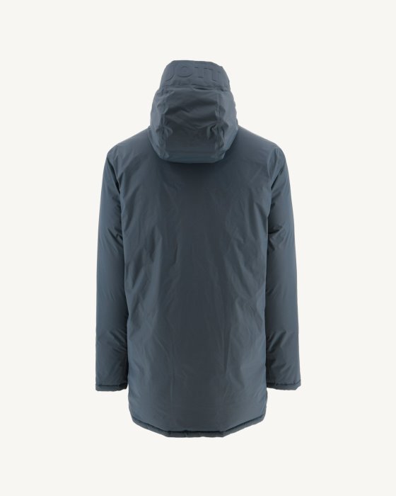 Blue/Marine Extreme Cold Reversible Hooded Down Jacket Toronto Jott New In