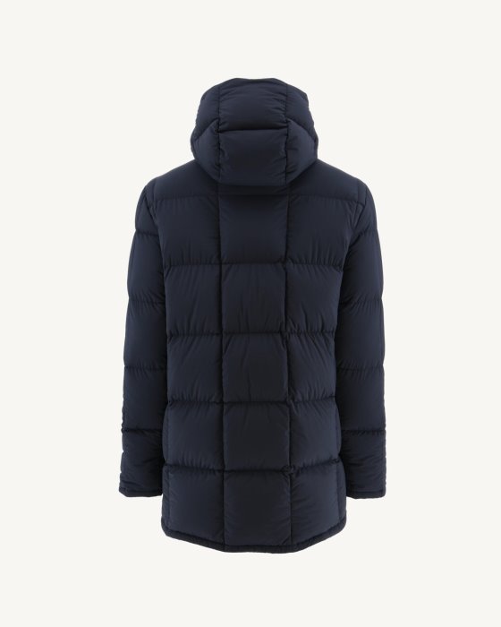 Blue/Marine Extreme Cold Reversible Hooded Down Jacket Toronto Jott New In