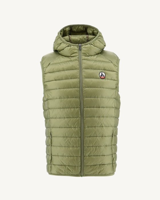Bush Hooded Sleeveless Down Jacket Pat Jott New In