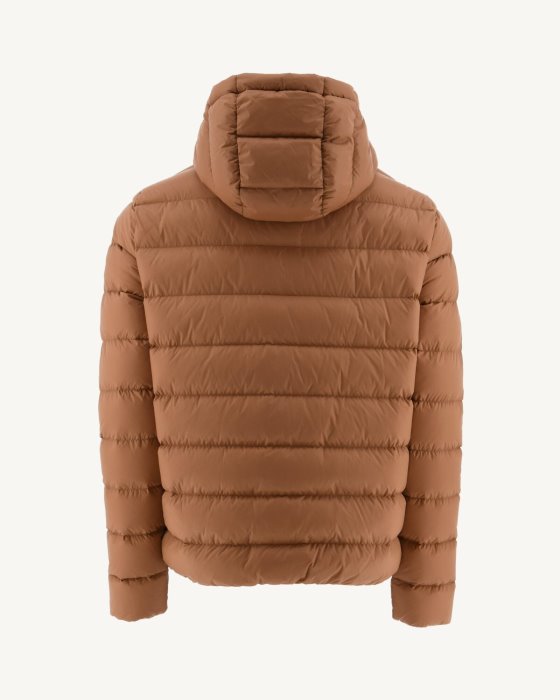 Camel Jorge Hooded Puffer Jacket Jott New In
