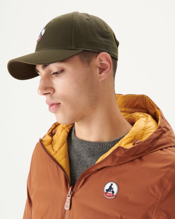 Caramel/Moutarde Reversible Hooded Puffer Jacket Bergen Jott New In