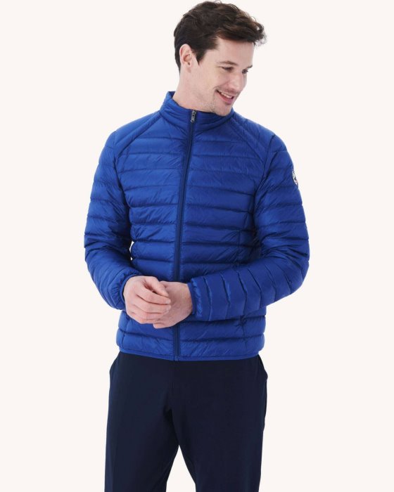Dark Denim Lightweight Down Jacket Mat Jott New In