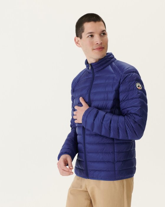 Dark Denim Lightweight Down Jacket Mat Jott New In
