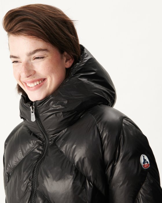 Extreme Cold Hooded Long Down Jacket Noir Comet Jott New In