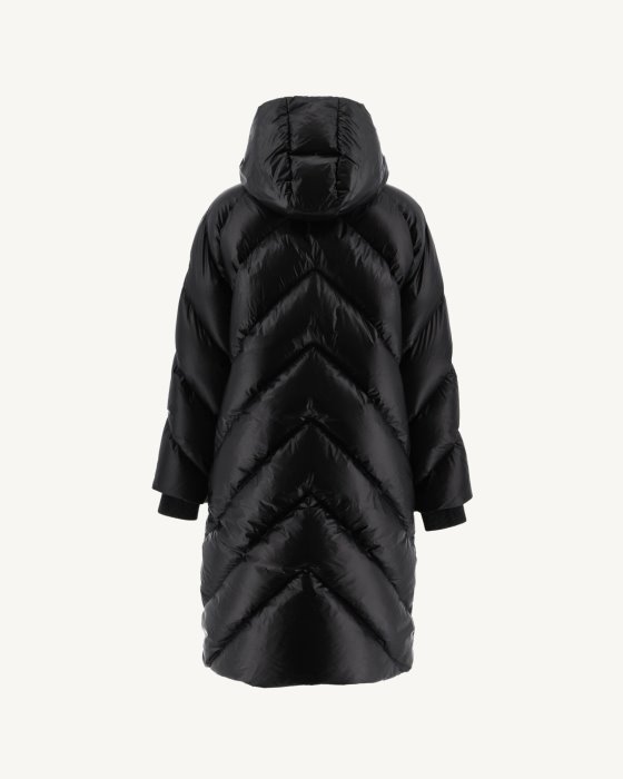 Extreme Cold Hooded Long Down Jacket Noir Comet Jott New In
