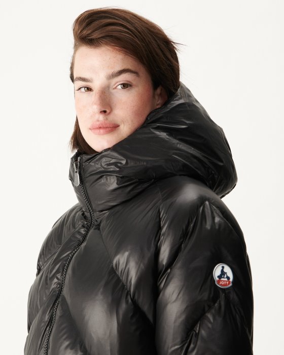 Extreme Cold Hooded Long Down Jacket Noir Comet Jott New In
