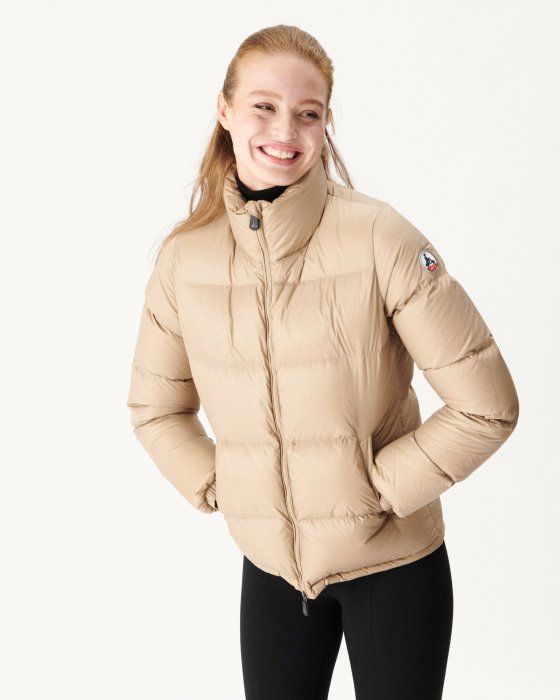 Extreme Cold Quilted Down Jacket Beige Cardiff Jott New In