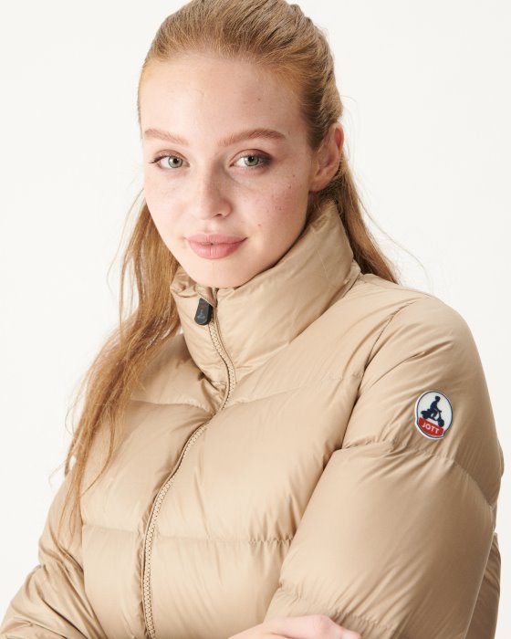 Extreme Cold Quilted Down Jacket Beige Cardiff Jott New In