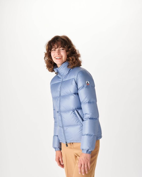 Extreme Cold Quilted Down Jacket Blue Delave Cardiff Jott New In