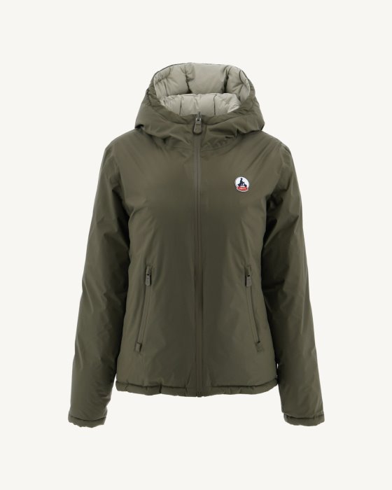 Extreme Cold Reversible Down Jacket Army/Sauge Victoria Jott New In