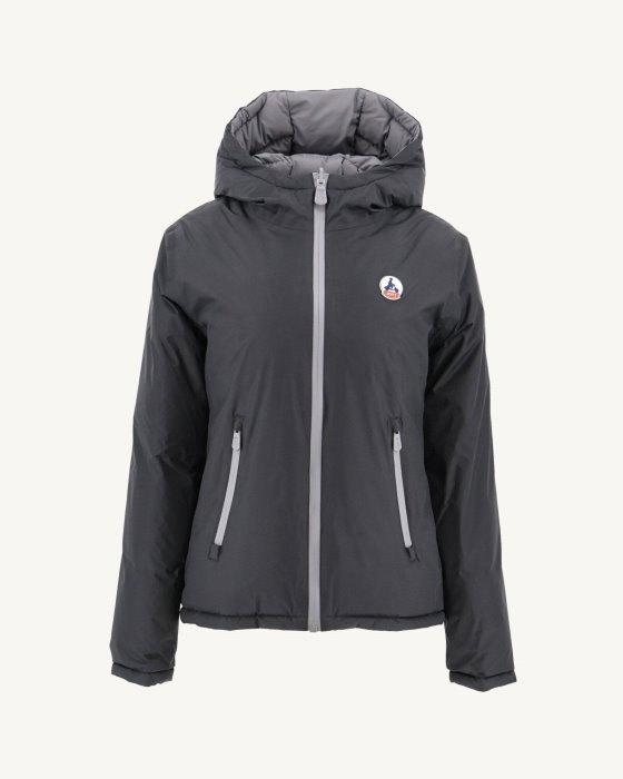 Extreme Cold Reversible Down Jacket Noir/Anthracite Victoria Jott New In