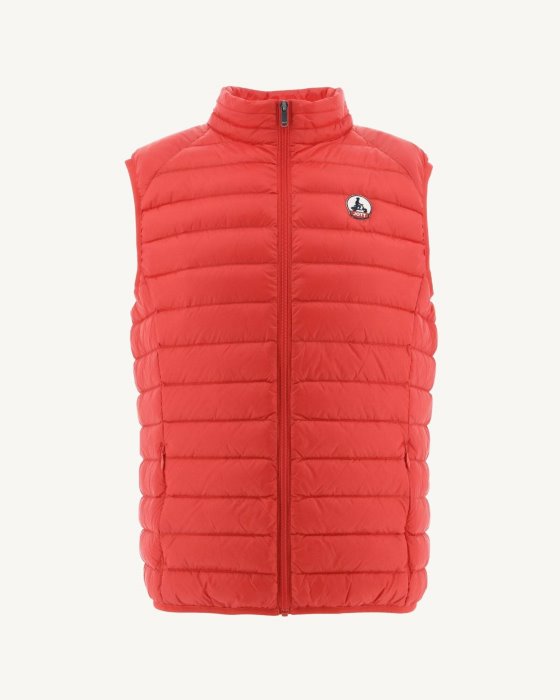 Fire Red Sleevless Down Jacket Tom Jott New In