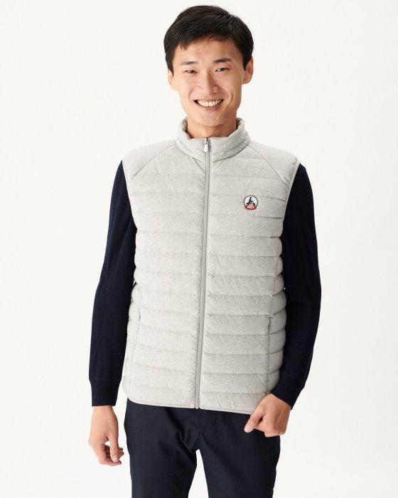 Gris Chine Sleevless Down Jacket Tom Jott New In