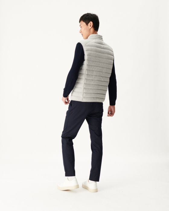 Gris Chine Sleevless Down Jacket Tom Jott New In