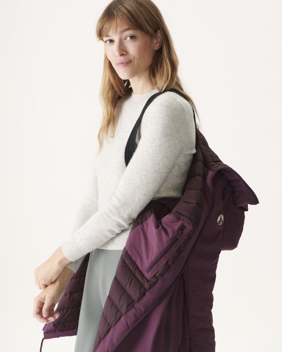 Hooded Down Jacket Aubergine Siberie Jott New In