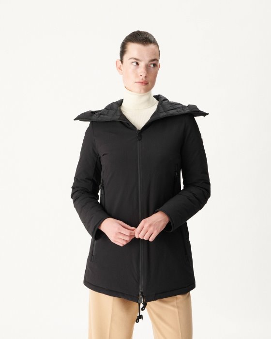 Hooded Down Jacket Black Siberie Jott New In