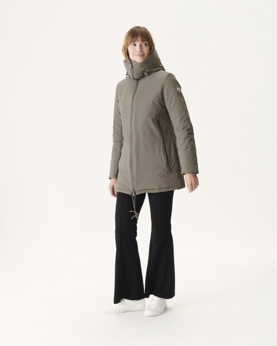 Hooded Down Jacket Taupe Siberie Jott New In