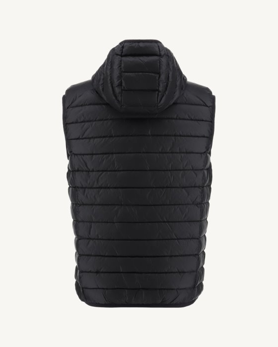 Hooded Sleeveless Down Jacket Noir Pat Jott New In