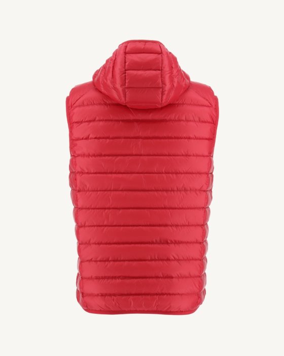 Hooded Sleeveless Down Jacket Rouge Pat Jott New In