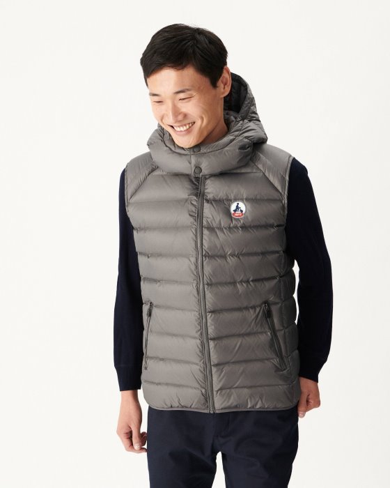 Jott New In Anthracite Extreme Cold Sleevless Down Jacket Silver