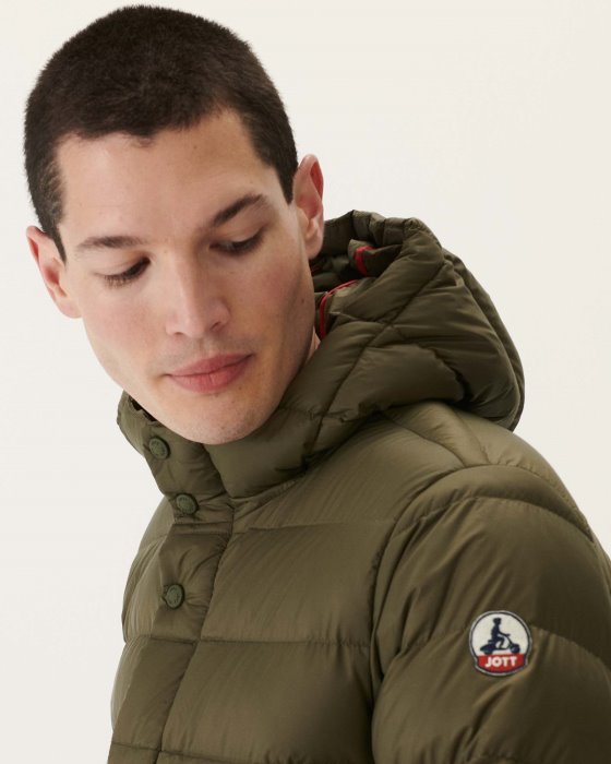 Jott New In Army Jorge Hooded Puffer Jacket