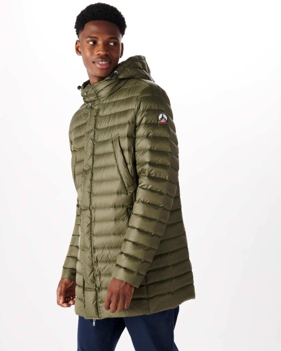 Jott New In Army Light Hooded Down Jacket Florent