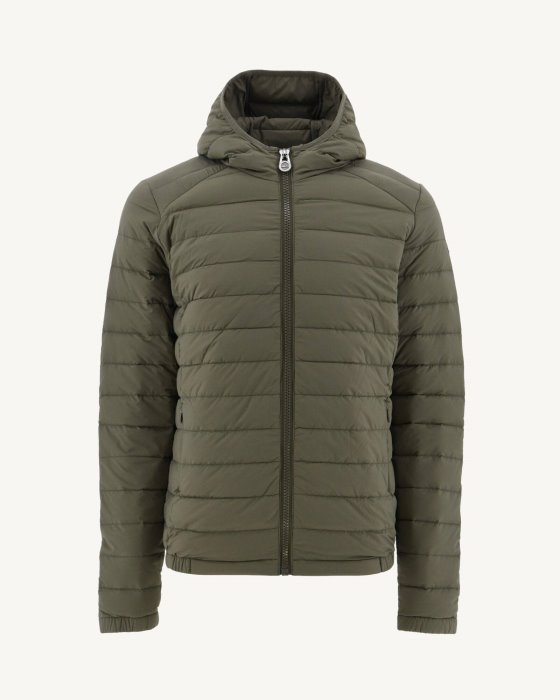 Jott New In Army Light Hooded Down Jacket Lenny