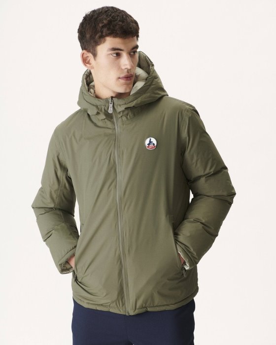 Jott New In Army/Sauge Extreme Cold Hooded Reversible Down Jacket Jacket Aspen