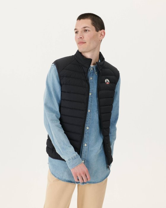 Jott New In Black Arafo Stretch Sleeveless Puffer Jacket