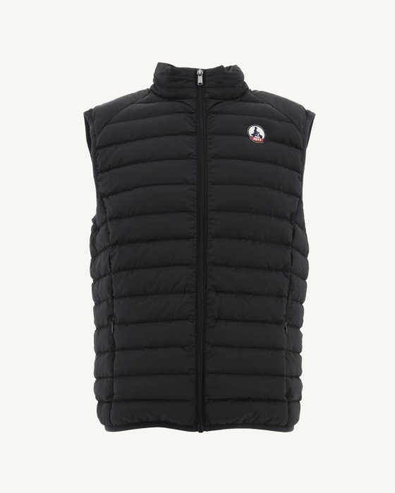 Jott New In Black Arafo Stretch Sleeveless Puffer Jacket