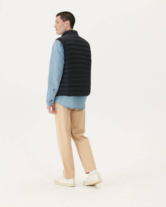 Jott New In Black Arafo Stretch Sleeveless Puffer Jacket