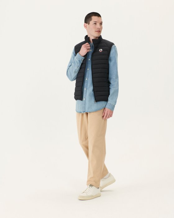 Jott New In Black Arafo Stretch Sleeveless Puffer Jacket