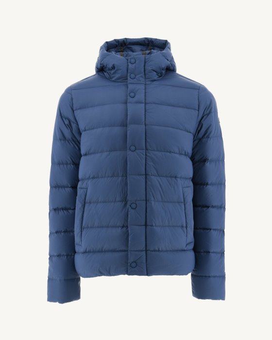Jott New In Blue Jeans Jorge Hooded Puffer Jacket