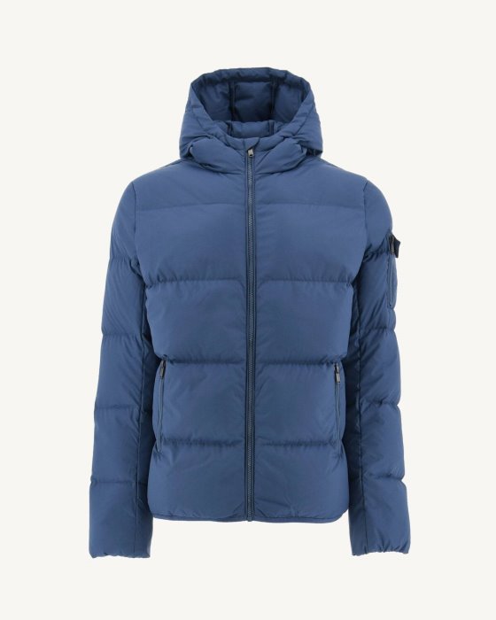 Jott New In Blue Jeans Toledo Extreme Cold Hooded Puffer Jacket